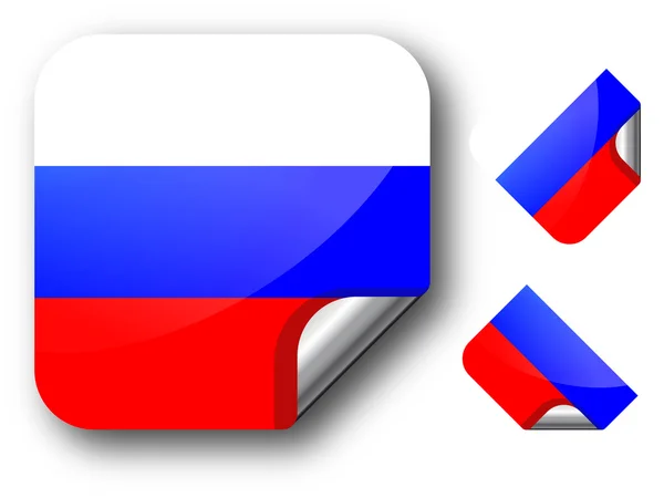 Sticker with Russia flag — Stock Vector