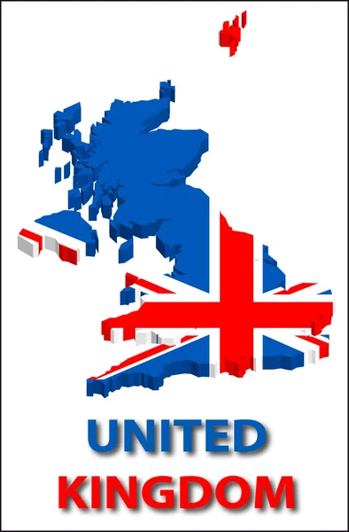 Reino Unido território com bandeira textura . — Vetor de Stock