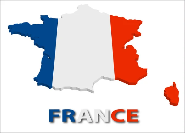 Територія Франції з текстурою прапор. — стоковий вектор