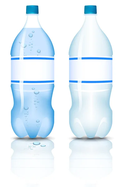Botella de plástico de agua limpia . — Vector de stock