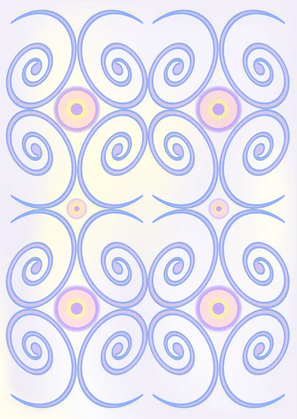 Stilize dekoratif swirls ile spiral vektör arka plan. eps10 — Stok Vektör