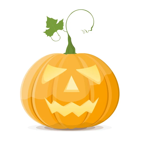 Zucca di Halloween su sfondo bianco. EPS8 — Vettoriale Stock