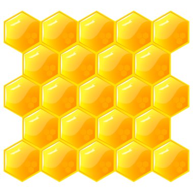 Honeycomb, isolated on the white. Vector. EPS8 clipart