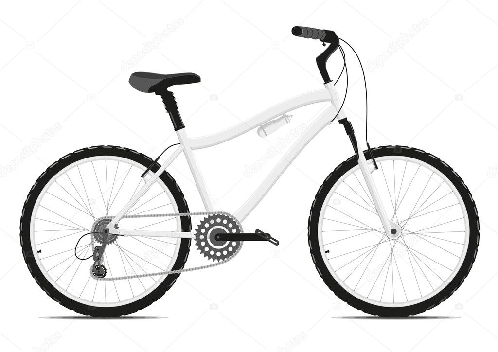 Bicycle on a white background. Vector illustration. EPS8