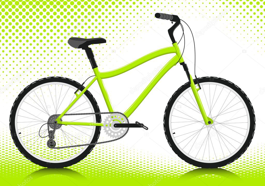 Bicycle on a white background. Vector.
