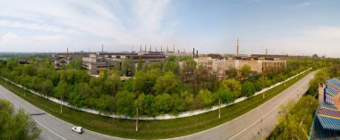 Metallurgical plant in Mariupol, Ukraine clipart
