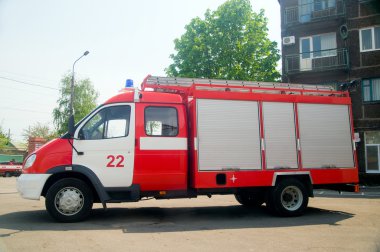 Old firetruck, Ukraine Donetsk clipart