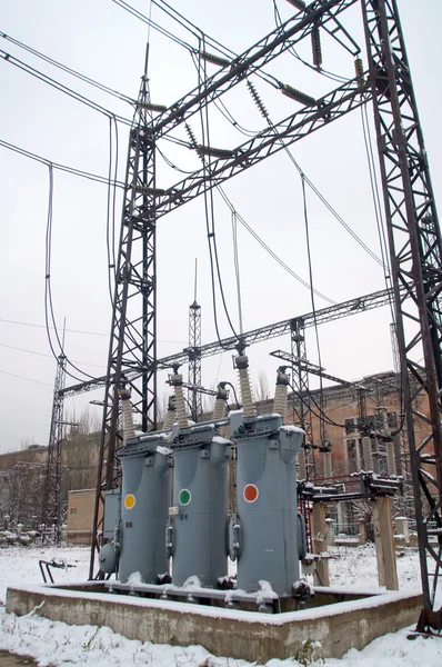 Subestação de energia elétrica — Fotografia de Stock