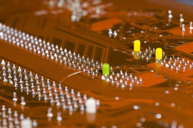 Worker makes a chip