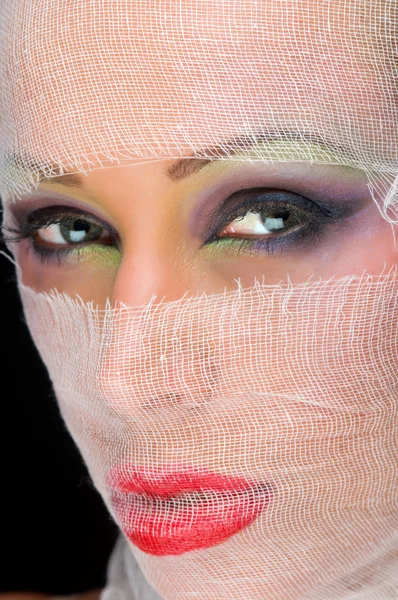 Πρόσωπο της γυναίκας με τα όμορφα μάτια — Φωτογραφία Αρχείου