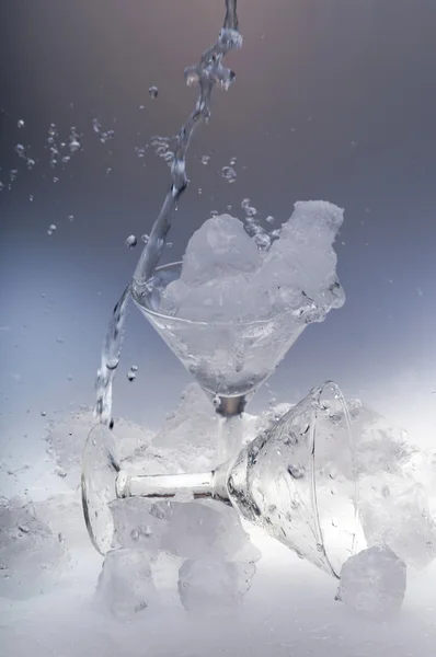 Vidro e gelo — Fotografia de Stock