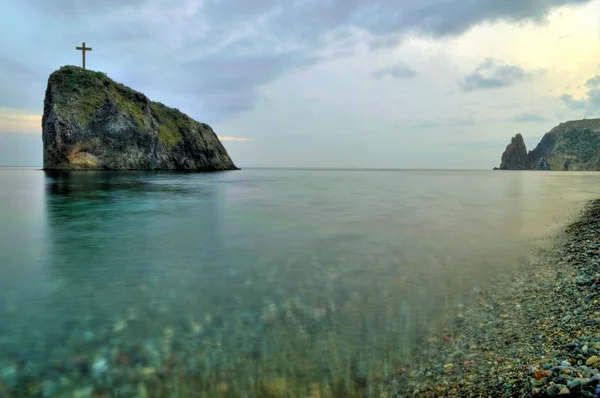 Havet, himlen och stenar — Stockfoto