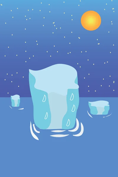Icebergs in ocean — Stock Photo, Image