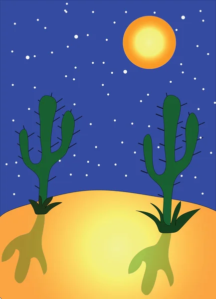 Night in desert — Stock Photo, Image