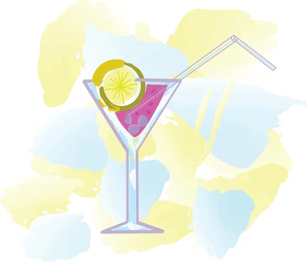 Cocktail met citroen — Stockfoto
