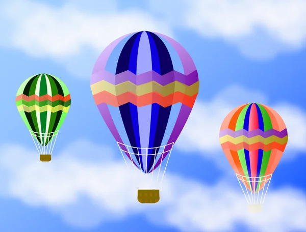 空气球飞向天空 — 图库照片
