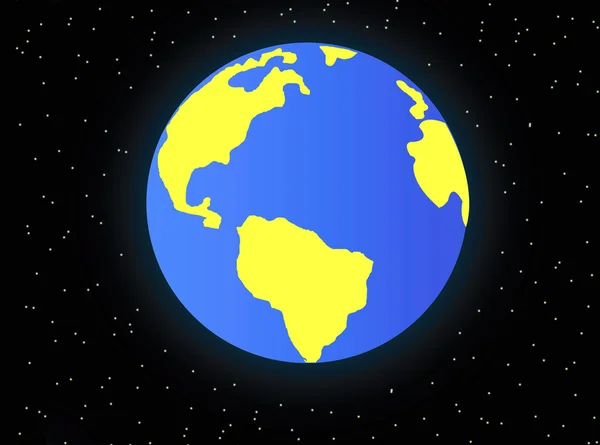 Земля планеты и космос со звездой — стоковое фото