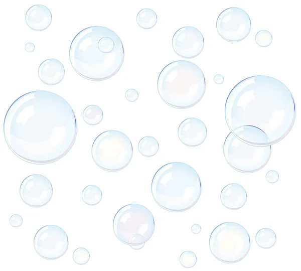 Vector illustration of blue bubbles — Stock Vector