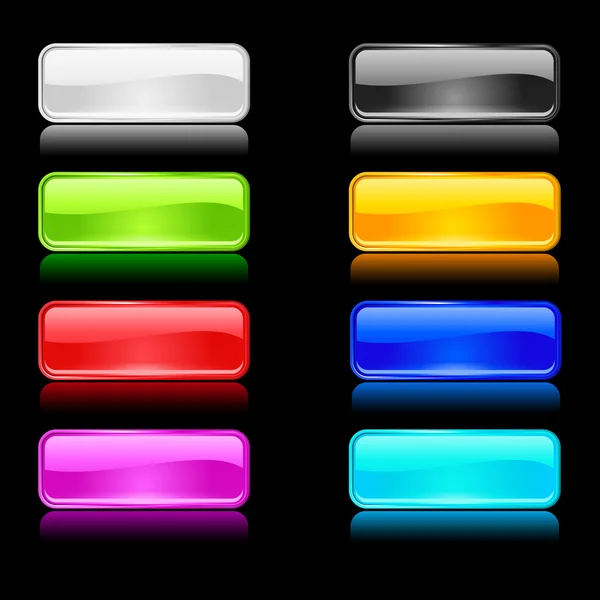 Vector populaire kleurknoppen voor internet — Stockvector