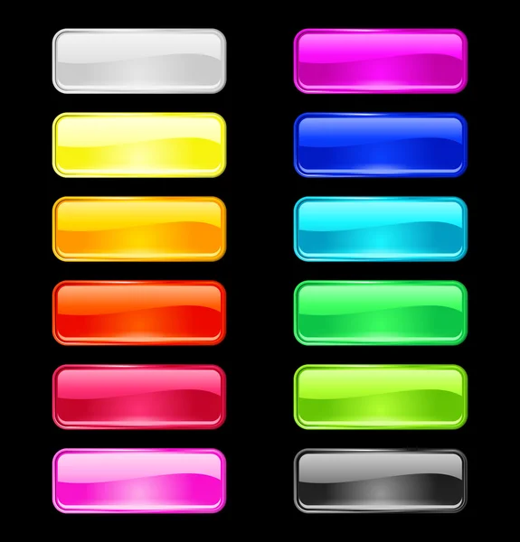 Botões de cores populares vetoriais para internet —  Vetores de Stock