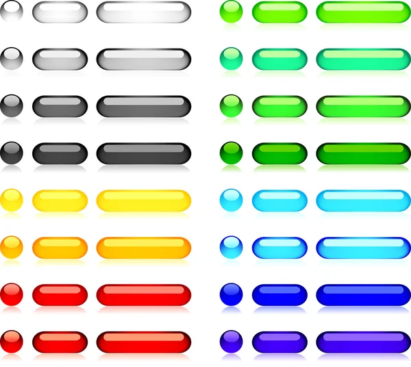 Διανυσματικά κουμπιά δημοφιλές χρώμα για το Διαδίκτυο — Διανυσματικό Αρχείο
