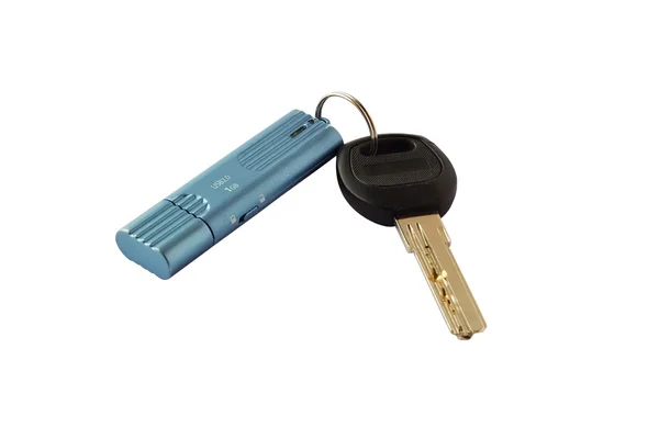 USB-Stick und Schlüssel — Stockfoto