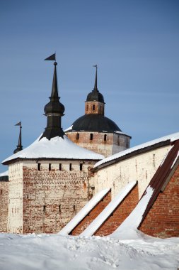 Fortifications of Kirillo-Belozersky orthodox monastery, Kirillov, Russia clipart