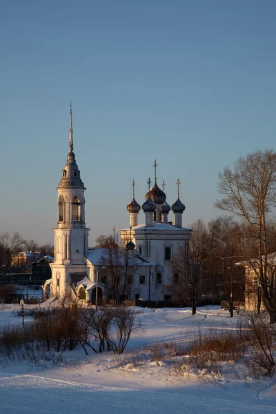 Kościół Ofiarowania Jezusa w Świątyni zimą, Wołogda, Rosja — Zdjęcie stockowe
