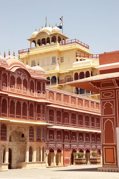 Edifício do palácio da cidade de Chandra Mahal, Jaipur, India — Fotografia de Stock