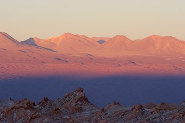 Sunset colors in Atacama Desert, Chile clipart