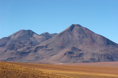 atacama Çölü'nde eski volkan Şili