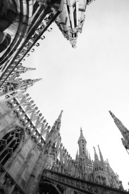 Duomo cathedral on milan, italy clipart