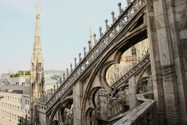 Telhado da catedral duomo — Fotografia de Stock