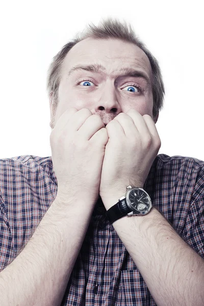 Man in a fear — Stock Photo, Image