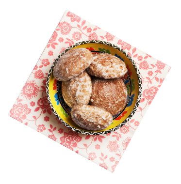 Honey cookies on a colored napkin