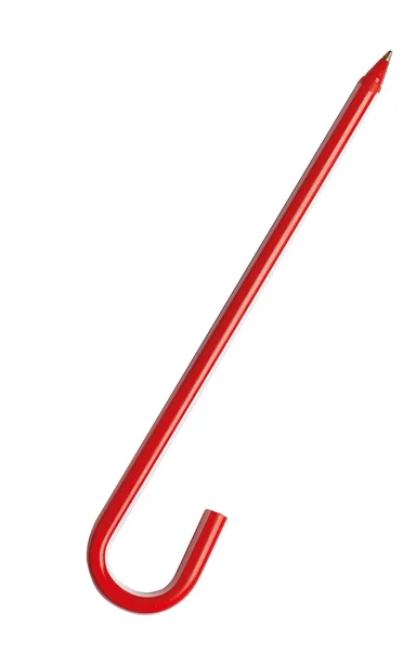 Ungewöhnlicher rot-pinkfarbener Stift als Bonbon — Stockfoto