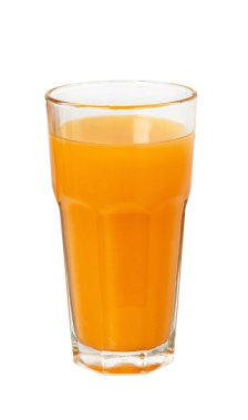 Orange juice in a glass clipart