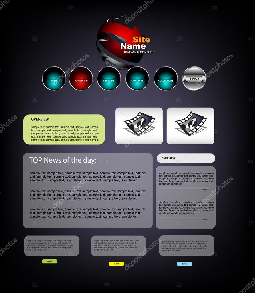 Vektor web sablon   Stock Vektor  Ice Storm 2819929