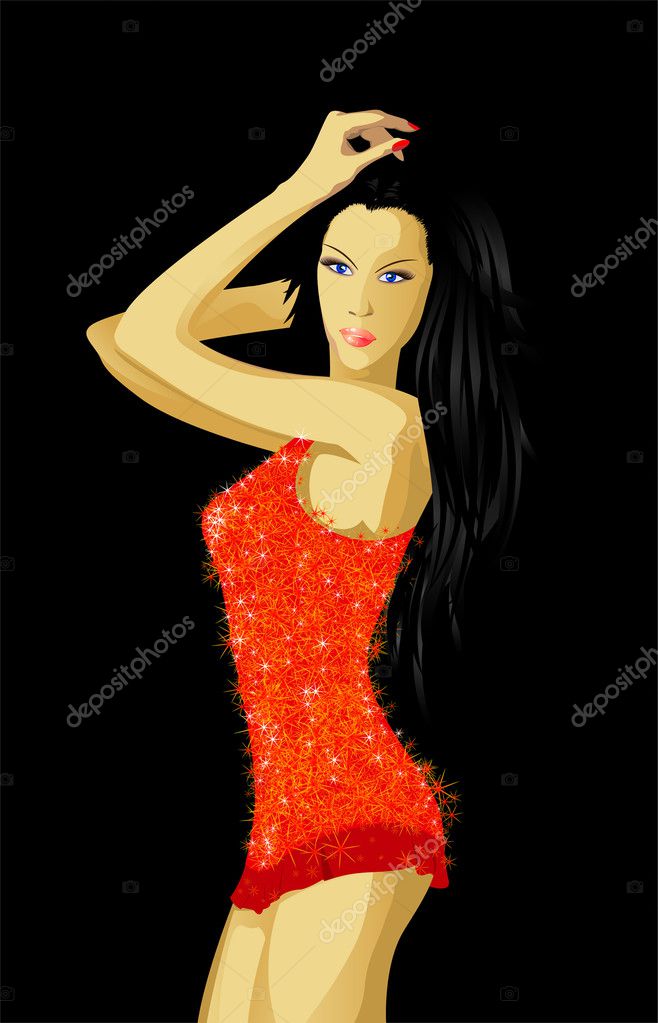 Hermosa Mujer Sexy Vector Gr Fico Vectorial Ice Storm Imagen