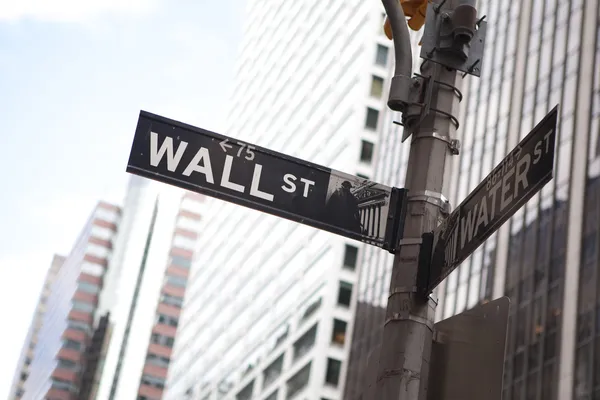 Wall Street em Nova Iorque Fotos De Bancos De Imagens