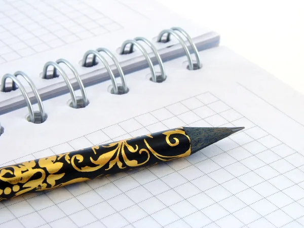 Penna och anteckningsbok 1 — Stockfoto