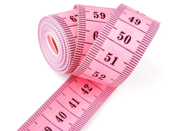 Růžová měřící páska — Stock fotografie