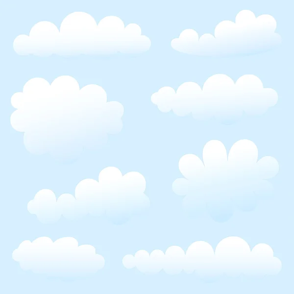 Wolken collectie — Stockvector