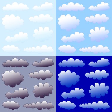 Clouds collection clipart