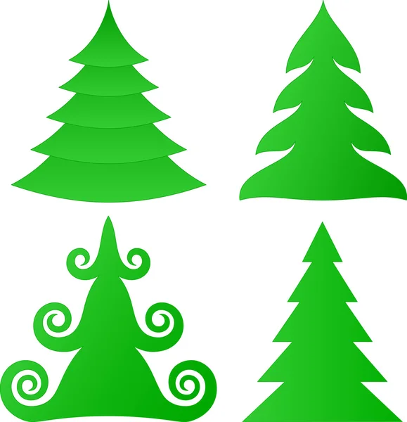 Karácsonyi fák gyűjtemény — Stock Vector