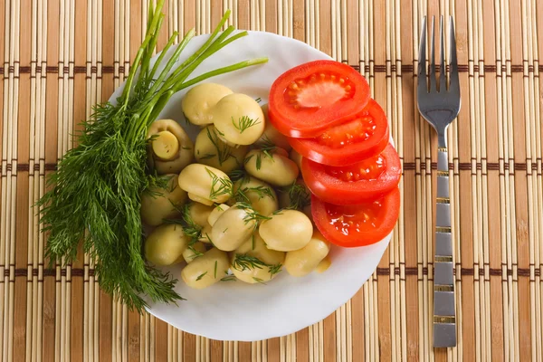 stock image Dish with mushrooms