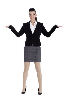 Beautiful business woman streching clipart