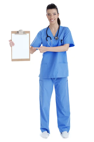 若い看護師の完全な長さ — ストック写真