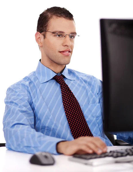 Affärsman som arbetar på hans kontor — Stockfoto