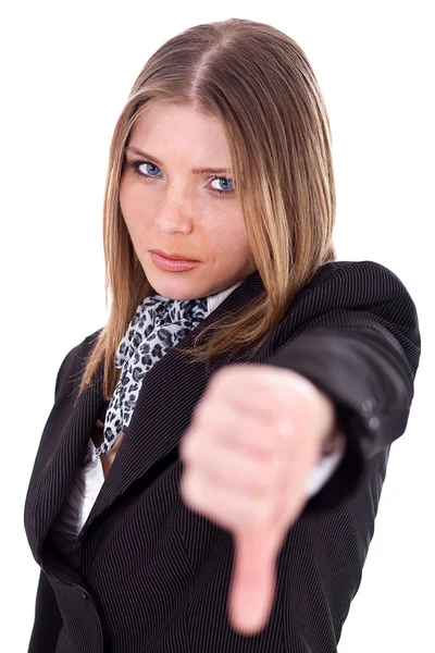 Mulheres de negócios mostrando polegares para baixo — Fotografia de Stock